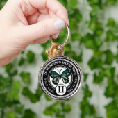 Sobriety Medallion mit Green Butterfly Erholung Schlüsselanhänger (Hand)