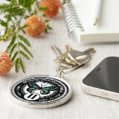 Sobriety Medallion mit Green Butterfly Erholung Schlüsselanhänger (Seite)