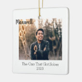 Sobriety Moderne Minimal mit Foto Sober Support Keramikornament (Links)