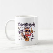 Sobriety Rocks Fun Cartoon Individuelle Name Sober Kaffeetasse (Links)