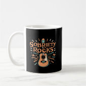 Sobriety Rocks Gitarre, Sober Date & Individuelle  Kaffeetasse (Links)