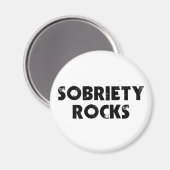 Sobriety Rocks Magnet (Vorderseite/Rückseite)