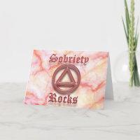 SOBRIETY ROCKS OM der nüchternen Erholung Grußkart