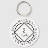 Sobriety Schlüsselanhänger Custom Personalisiert K (Vorderseite)