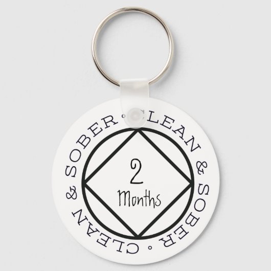 Sobriety Schlüsselanhänger Custom Personalisiert K (Vorderseite)