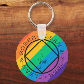 Sobriety Schlüsselanhänger Custom Personalisiert K (Vorderseite)