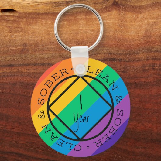 Sobriety Schlüsselanhänger Custom Personalisiert K (Vorderseite)