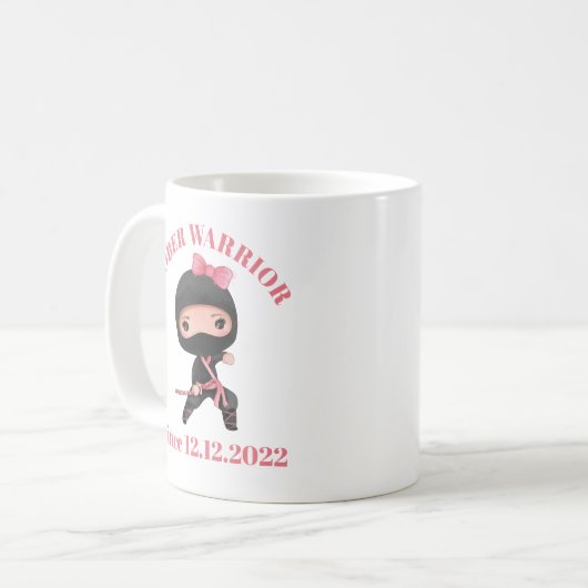 Sobriety Seit Datum, nüchtern Krieger Kaffeetasse (Vorderseite Links)