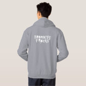Sobriety Steine mit Skeleton Hand & Grunge Letters Hoodie (Schwarz voll)