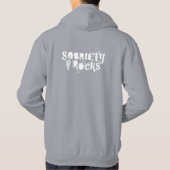 Sobriety Steine mit Skeleton Hand & Grunge Letters Hoodie (Rückseite)