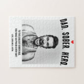 Sobriety Support Geschenk, Vater Hero Sober Custom Puzzle (Horizontal)