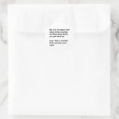 Sobriety Test Runder Aufkleber (Tasche)