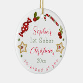 Sobriety XMAS Geschenk jeden Namen und nüchternen Keramik Ornament (Rechts)