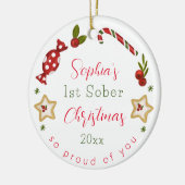 Sobriety XMAS Geschenk jeden Namen und nüchternen Keramik Ornament (Links)