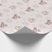 Sobrify Niedlich Pink Weihnachtsgeschenk Wrapping  Geschenkpapier (Ecke)