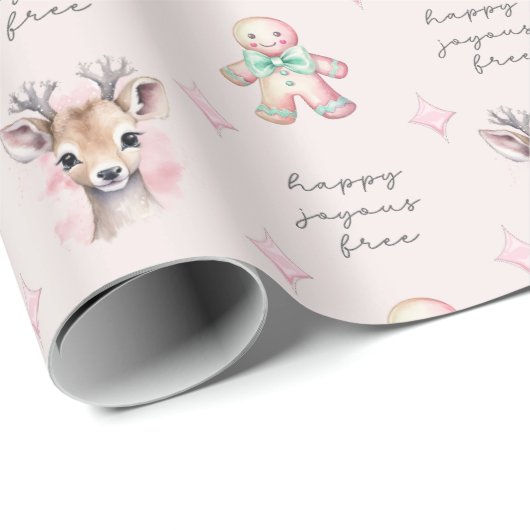 Sobrify Niedlich Pink Weihnachtsgeschenk Wrapping Geschenkpapier (Rolleneckpunkt)