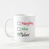 Sobrities Christmas Tasse, Naughty - Nice - Sober Kaffeetasse (Links)