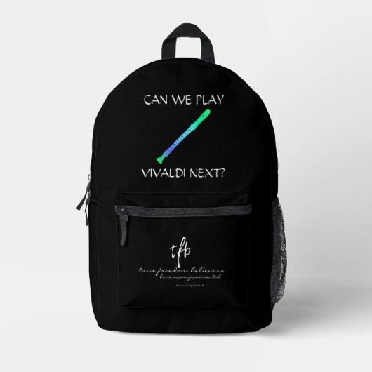 Soca Cools Recorder Bedruckter Rucksack (Vorderseite)