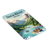 Soča-Fluss Slowenien Magnet (Rechte Seite)
