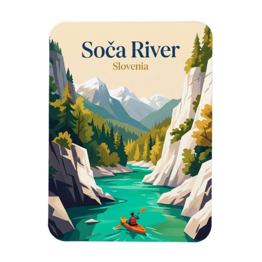 Soca-Fluss, Slowenien Magnet (Vertikal)
