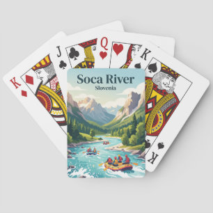Soča-Fluss Slowenien Spielkarten