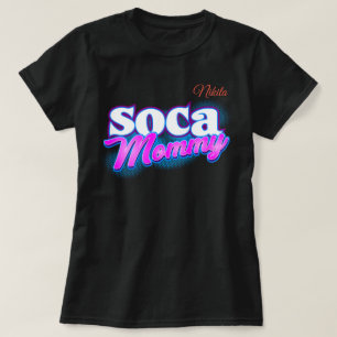 Soca Mommy Rosa und Weiße Schrift T-Shirt