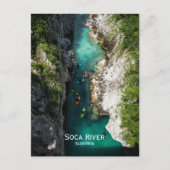 Soca River in Kobarid, Slowenien. Alpenmärchen. Postkarte (Vorderseite)
