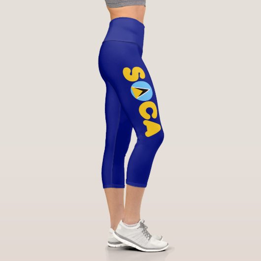Soca Saint Lucia Flag Karneval Capri Leggings (Rechts)