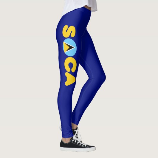Soca Saint Lucia Flag Karneval Leggings (Rechts)