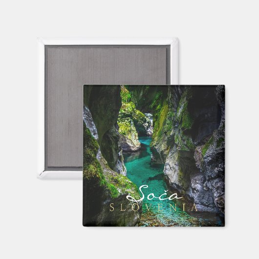 Soca Schlucht in Slowenien Magnet (Vorderseite/Rückseite)
