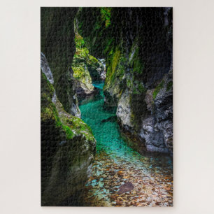 Soca Schlucht in Slowenien Puzzle