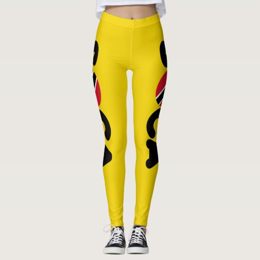 Soca Trinidad & Tobago Flag Karneval Leggings (Vorderseite)