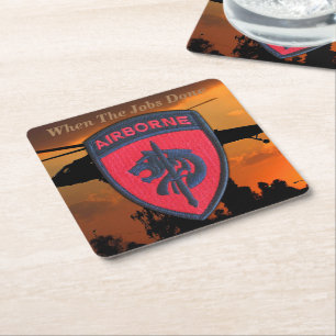 SOCAFRICA AFRICOM Special ops africa veterans vete Rechteckiger Pappuntersetzer