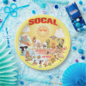 SoCal Beach Paradise Paper Plate Pappteller (Party)