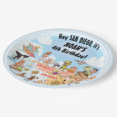 SoCal Birthday Pappteller (Schrägansicht)