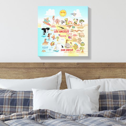 Socal Canvas Print Leinwanddruck (Insitu (Schlafzimmer))