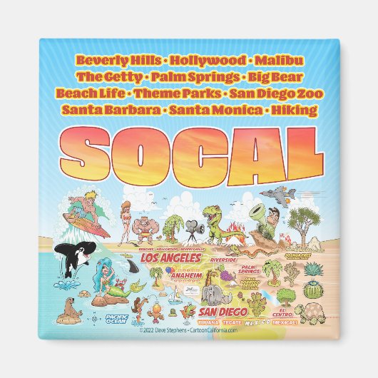 SoCal Cartoon Magnet (Vorne)