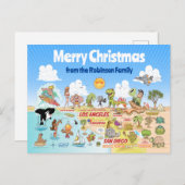 SoCal Custom Christmas Postkarte (Vorne/Hinten)