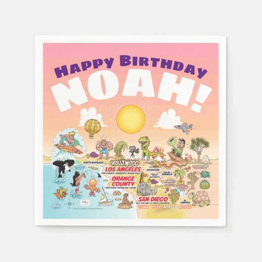 SoCal Custom Geburtstag Napkins Serviette (Vorderseite)