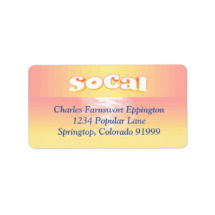 SoCal-Einstellung Adressaufkleber