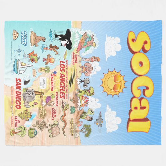 SoCal Fleece Blanket (Vorderseite (Horizontal))