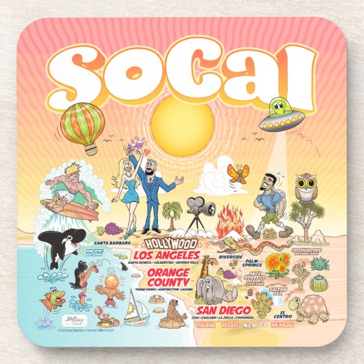 SoCal Getränkeuntersetzer (Vorderseite)