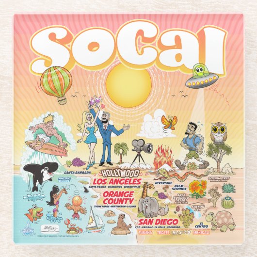 SoCal Glasuntersetzer (Vorderseite)
