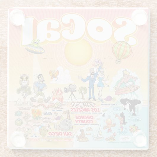 SoCal Glasuntersetzer (Rückseite)