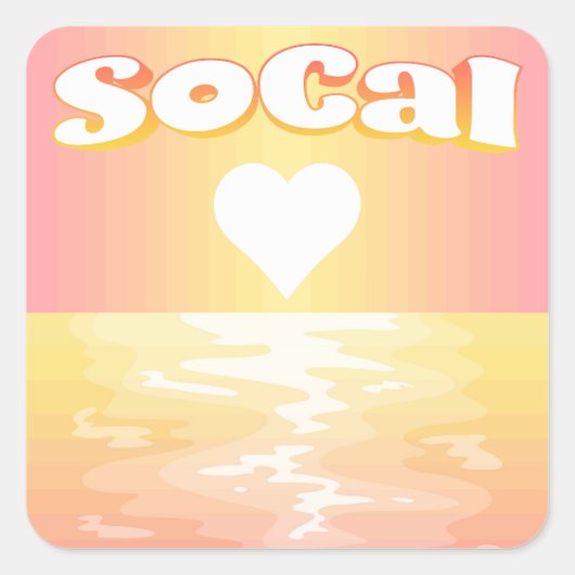 SoCal Liebe Square Sticker (Vorderseite)