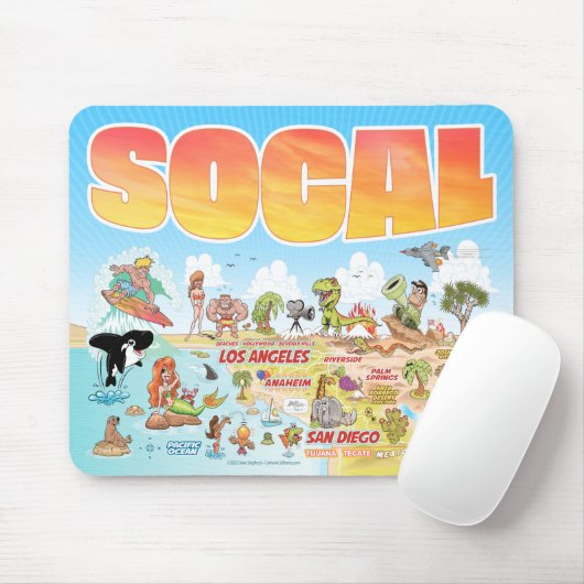 SoCal Maus Pad Mousepad (Mit Mouse)