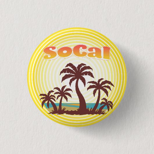 SoCal Palm Trees Button (Vorderseite)