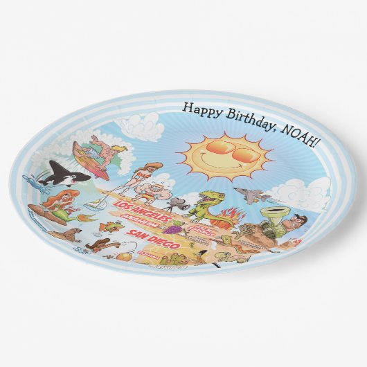 SoCal-Papierplatte Pappteller (Schrägansicht)