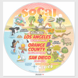 SoCal Paradise Custom-Cut Vinyl Sticker