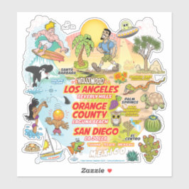 SoCal Paradise Custom-Cut Vinyl Sticker